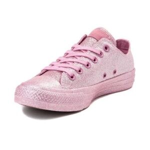 Converse Chuck Taylor All Star Pink Glitter Skater Shoes Low Sneakers Metallic